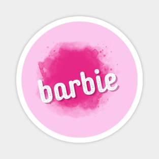 Barbie x Oppenheimer Logo Pink And White Magnet